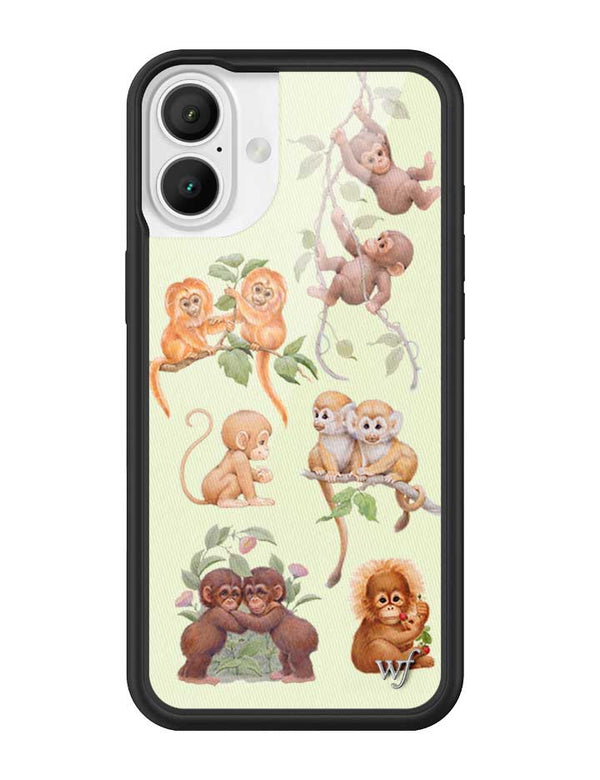 Wildflower iPhone case 16 Plus Monkey Biz Brown Cute
