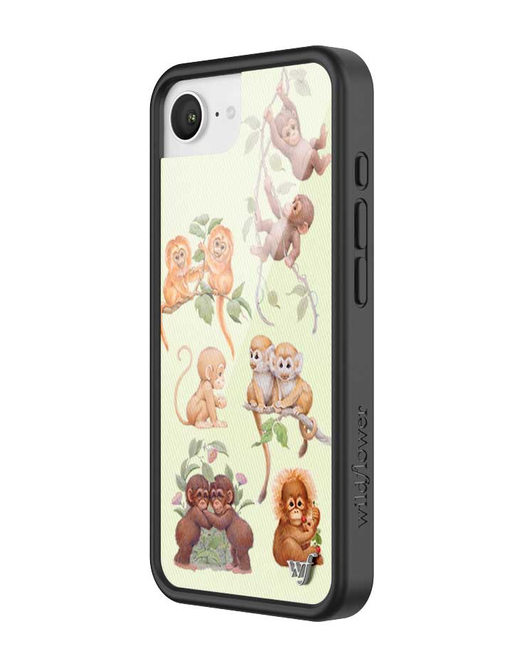Wildflower iPhone case 17e Monkey Biz Brown Cute