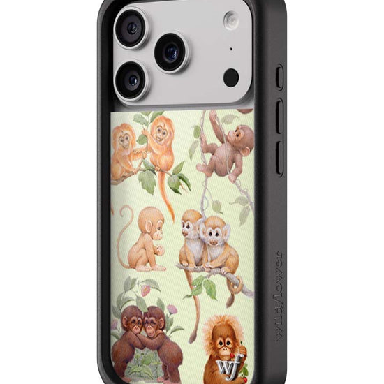 Wildflower iPhone case 17 Pro Monkey Biz Brown Cute