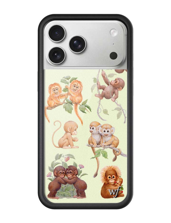 Wildflower iPhone case 17 Pro Max Monkey Biz Brown Cute
