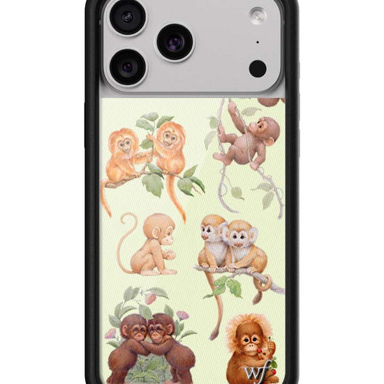 Wildflower iPhone case 17 Pro Max Monkey Biz Brown Cute
