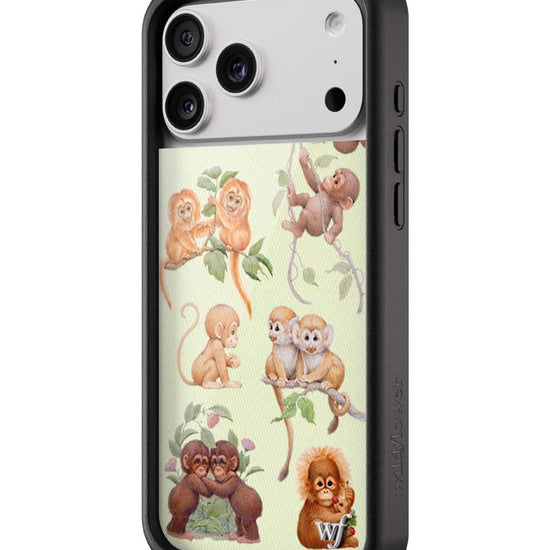 Wildflower iPhone case 17 Pro Max Monkey Biz Brown Cute