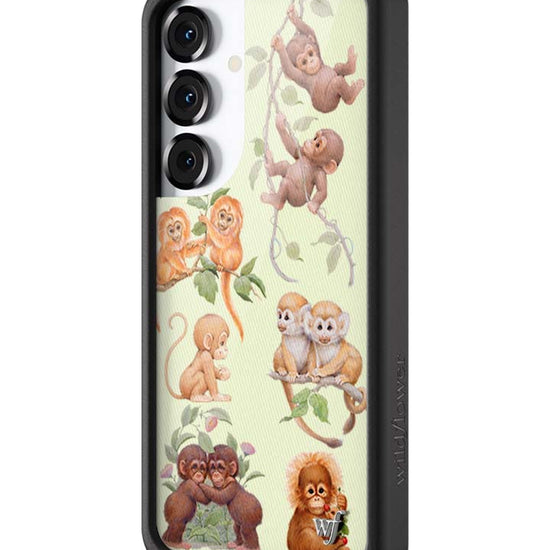 Wildflower Galaxy S25 case Monkey Biz Brown Cute