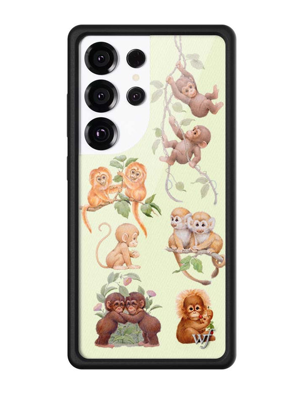 Wildflower Galaxy S25 case Ultra Monkey Biz Brown Cute