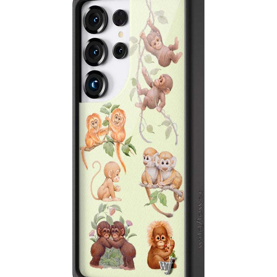 Wildflower Galaxy S25 case Ultra Monkey Biz Brown Cute