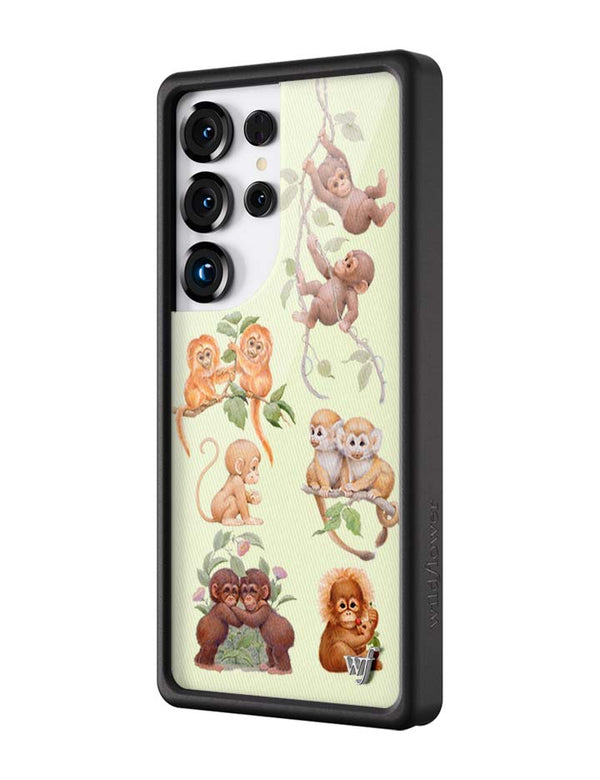 Wildflower Galaxy S25 case Ultra Monkey Biz Brown Cute