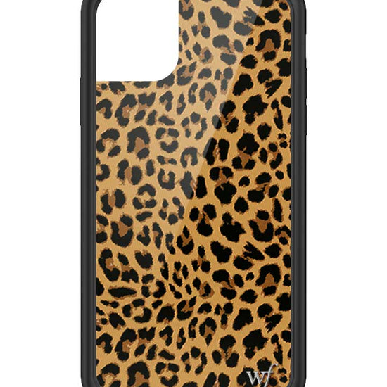 Wildflower iPhone case 11 Meow Leopard Black Tan