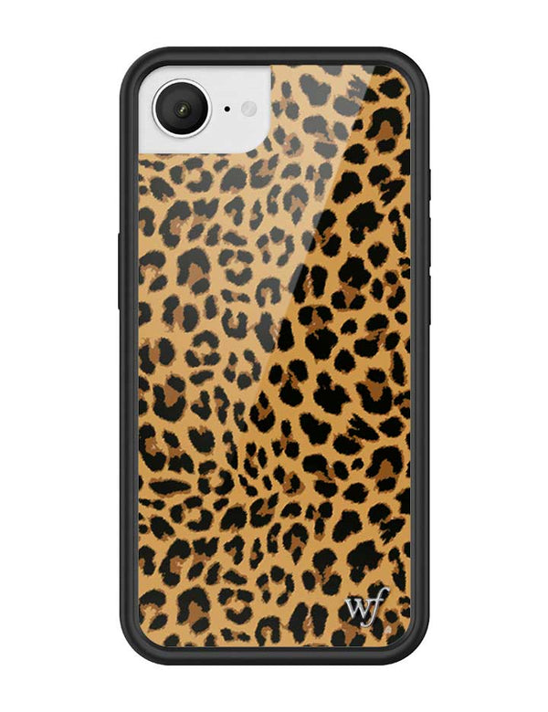 Wildflower iPhone case 16e Meow Leopard Black Tan