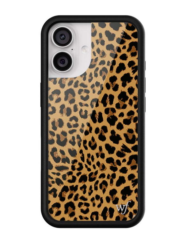 Wildflower iPhone case 17 Meow Leopard Black Tan
