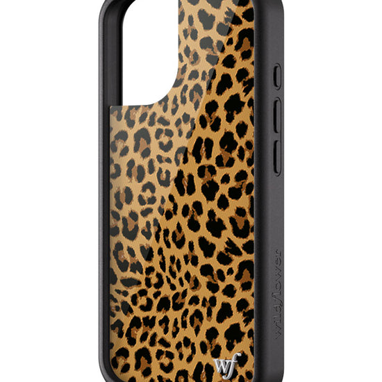 Wildflower iPhone case 17 Meow Leopard Black Tan