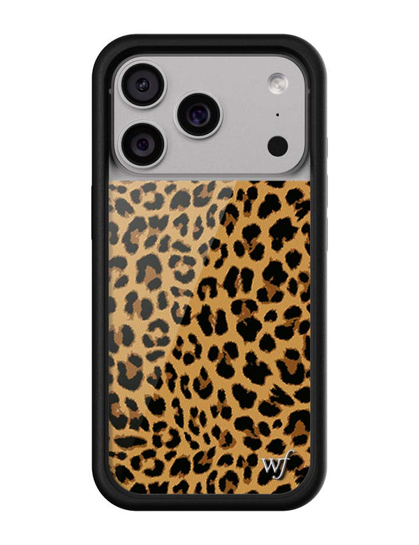 Wildflower iPhone case 17 Pro Meow Leopard Black Tan