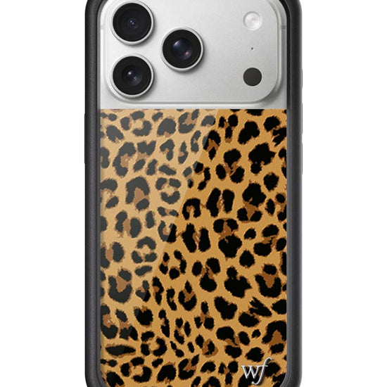 Wildflower iPhone case 17 Pro Meow Leopard Black Tan