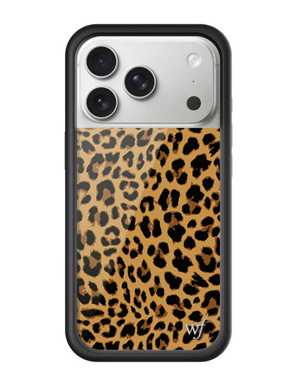 Wildflower iPhone case 17 Pro Meow Leopard Black Tan