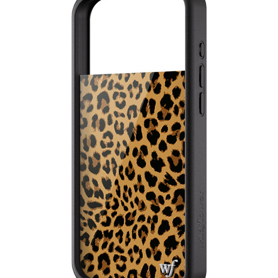 Wildflower iPhone case 17 Pro Max Meow Leopard Black Tan