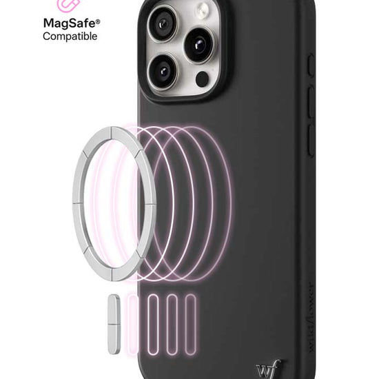 Wildflower iPhone case 16 Pro Max Black MagSafe Sleek Black