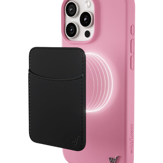 Wildflower iPhone Black MagSafe Wallet Black