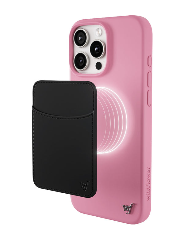 Wildflower iPhone Black MagSafe Wallet Black