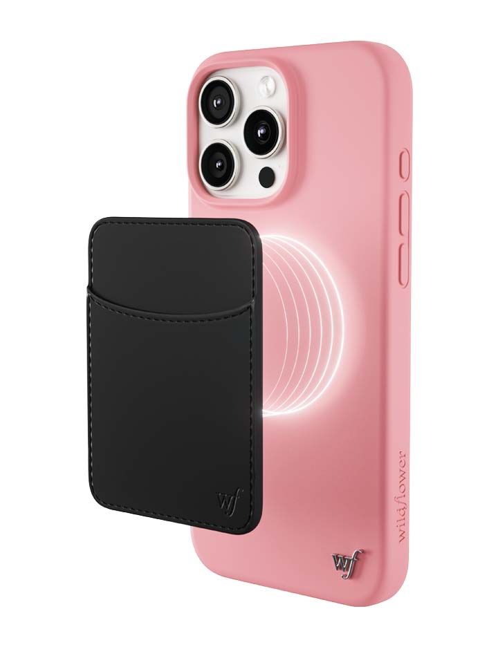 Wildflower iPhone Black MagSafe Wallet Black