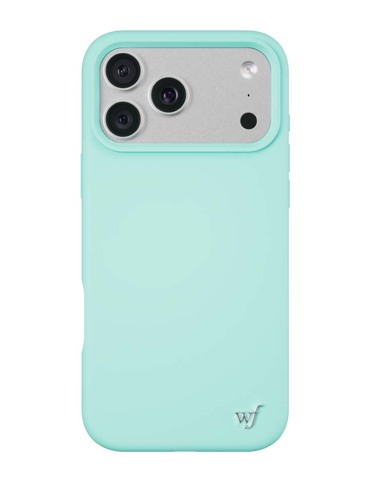 Wildflower iPhone case 18 Pro Max MagSafe Turquoise Sleek Cute