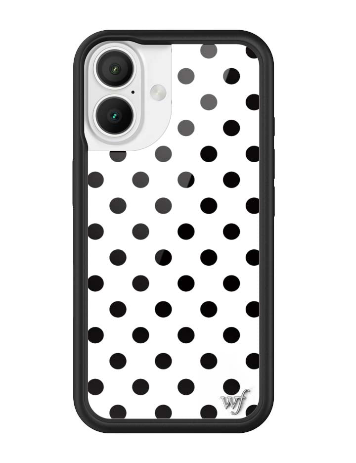 Wildflower iPhone MagSafe case 16 Polka Dot White Black Cute