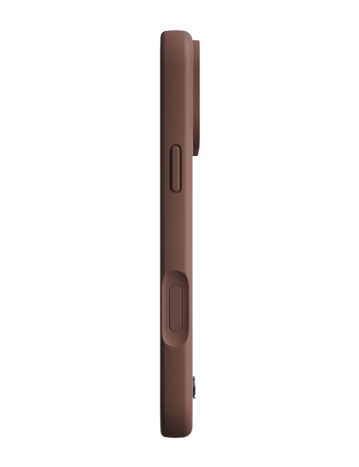 Wildflower iPhone case 18 Pro Max MagSafe Chocolate Brown Sleek Cute