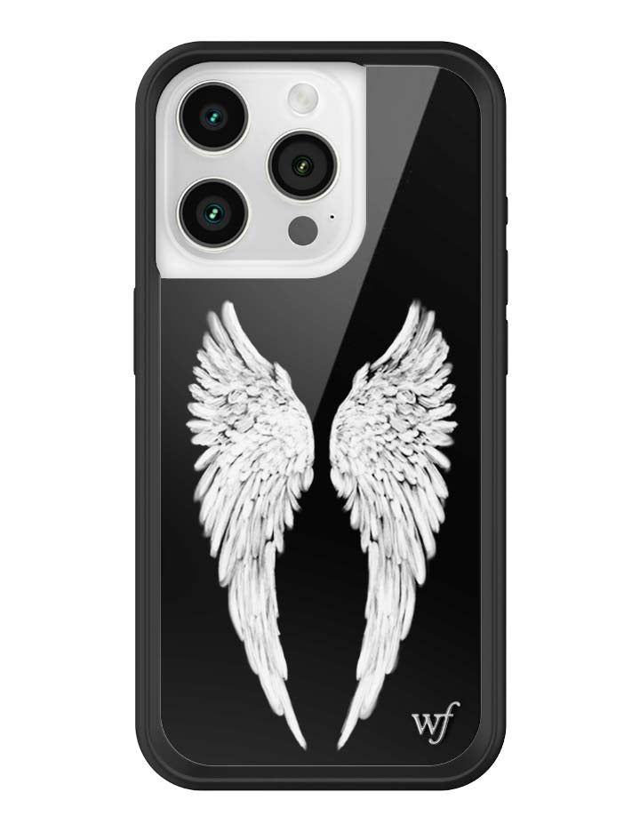 Wildflower iPhone MagSafe case 15 Pro Angel Baby Black Cute
