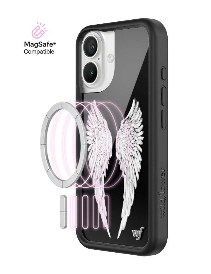 Wildflower MagSafe iPhone case 16 Angel Baby Black Cute