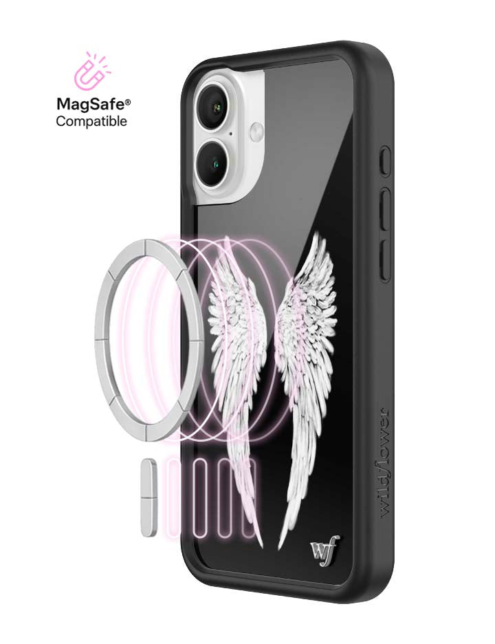 Wildflower MagSafe iPhone case 16 Plus Angel Baby Black Cute
