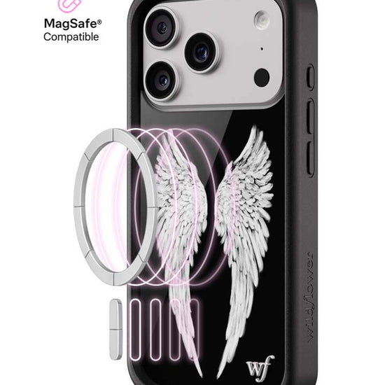 Wildflower MagSafe iPhone case 17 Pro Angel Baby Black Cute