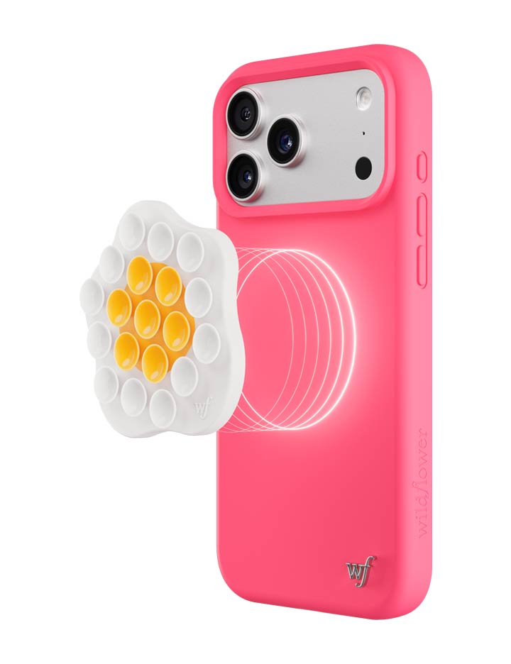 Wildflower MagSafe Egg Selfie Stickeez White Yellow Cute
