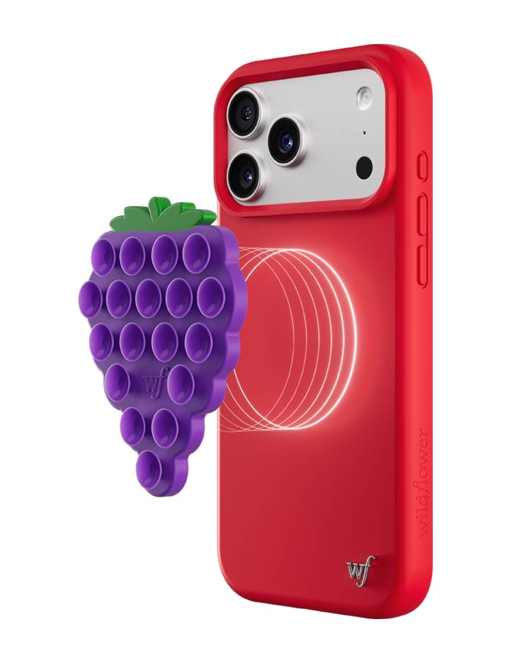 Wildflower MagSafe Grape Selfie Stickeez Purple Cute