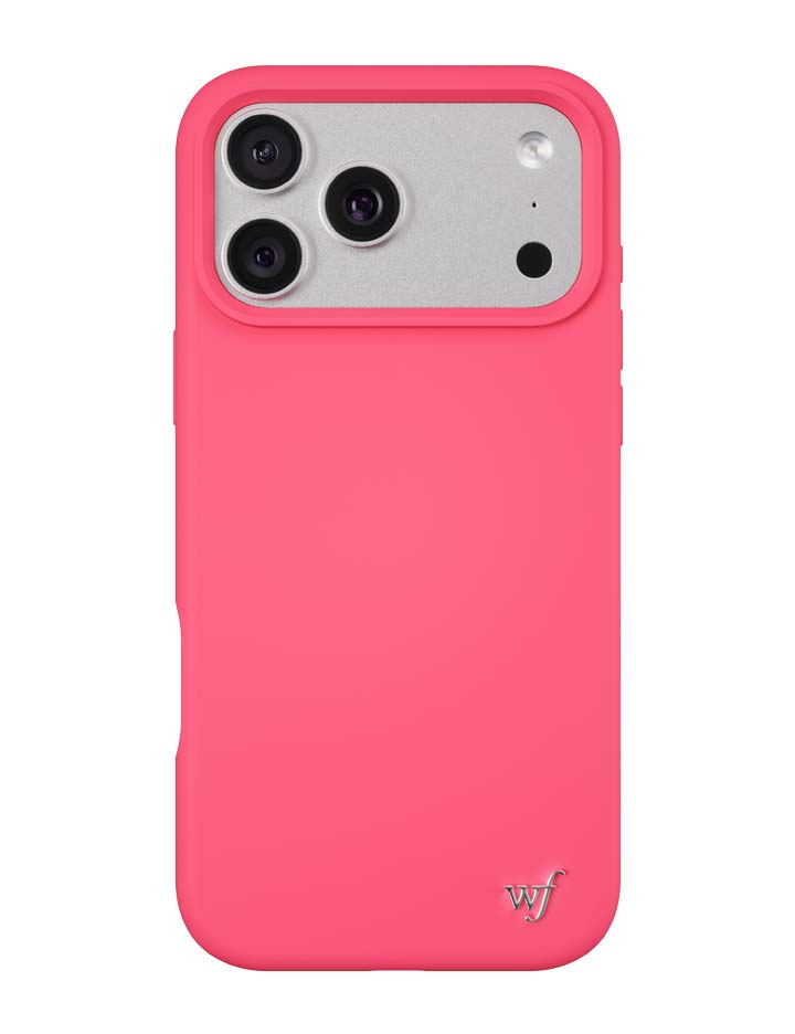 Wildflower iPhone case 18 Pro Max MagSafe Hot Pink Sleek Cute