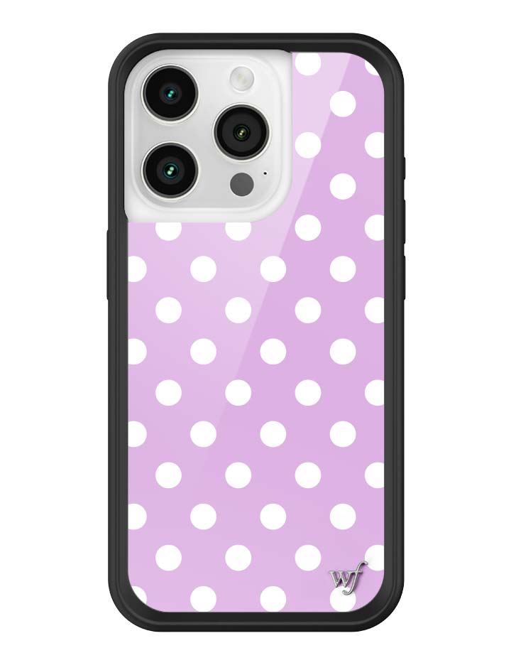 Wildflower iPhone MagSafe case 15 Pro  Polka Dot Lavender White Cute