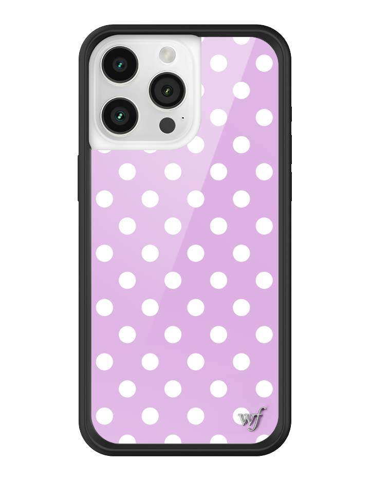 Wildflower iPhone MagSafe case 15 Pro Max Polka Dot Lavender White Cute