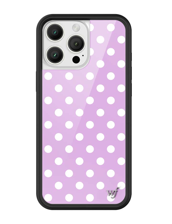 Wildflower iPhone MagSafe case 16 Pro Max Polka Dot Lavender White Cute