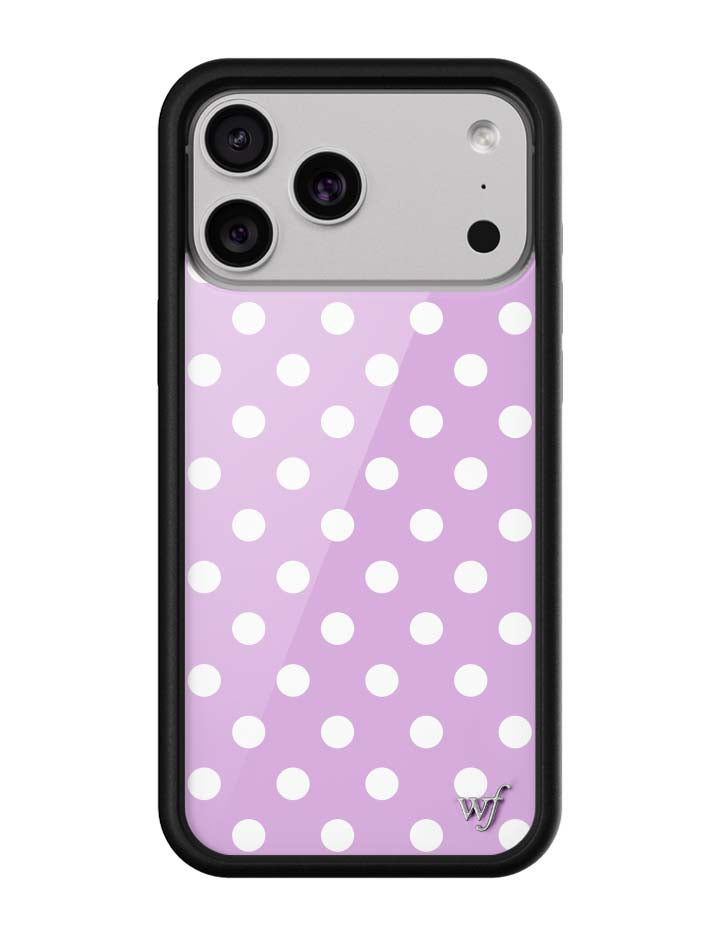 Wildflower iPhone MagSafe case 18 Pro Max Polka Dot Lavender White Cute
