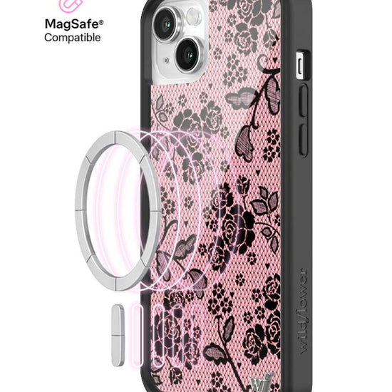Wildflower MagSafe iPhone case 14 Lace Lover Pink Cute