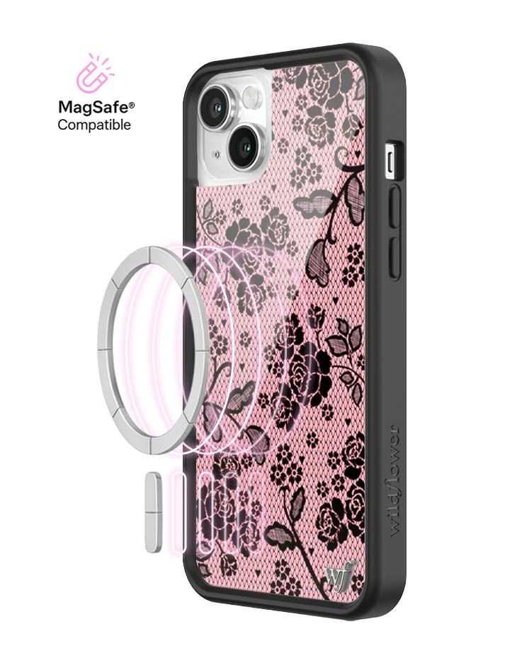 Wildflower MagSafe iPhone case 14 Lace Lover Pink Cute