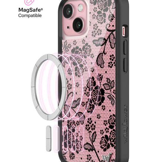 Wildflower MagSafe iPhone case 15 Lace Lover Pink Cute