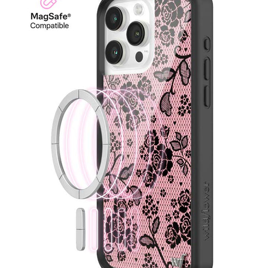 Wildflower MagSafe iPhone case 15 Pro Max Lace Lover Pink Cute