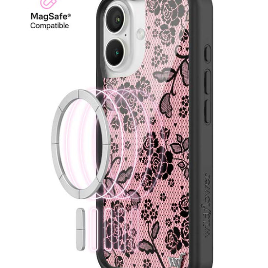 Wildflower MagSafe iPhone case 16 Lace Lover Pink Cute