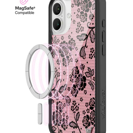Wildflower MagSafe iPhone case 16 Plus Lace Lover Pink Cute