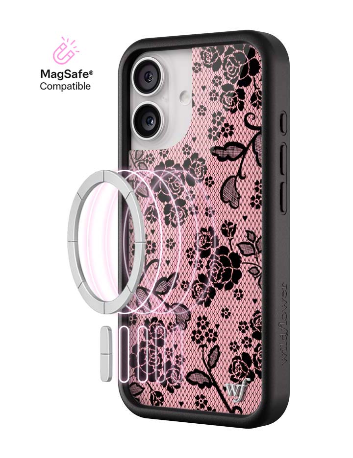 Wildflower MagSafe iPhone case 17 Lace Lover Pink Cute
