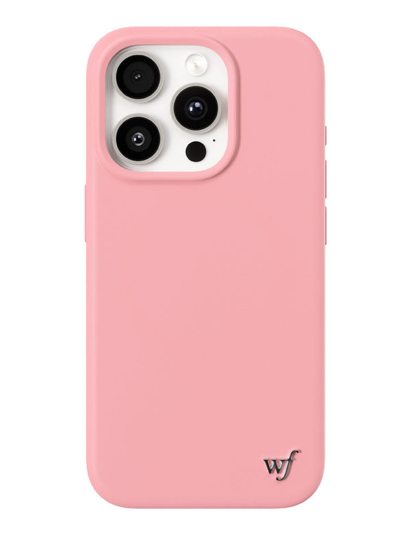 Wildflower iPhone case 15 Pro Pink MagSafe Sleek Pink
