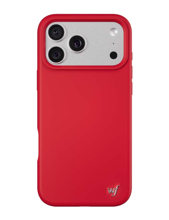 Wildflower iPhone case 18 Pro Max MagSafe Cherry Red Sleek Cute
