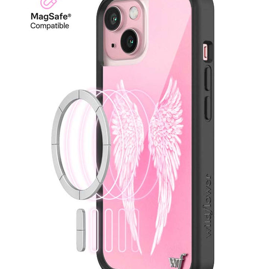 Wildflower MagSafe iPhone case 15 Angel Baby Pink Cute