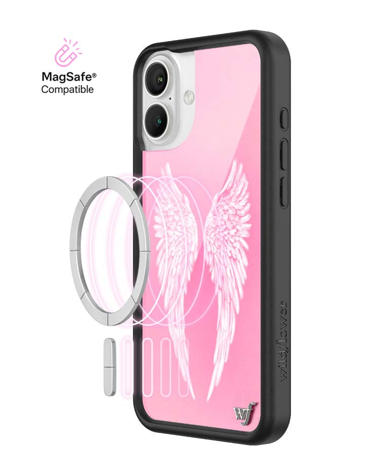 Wildflower MagSafe iPhone case 16 Plus Angel Baby Pink Cute