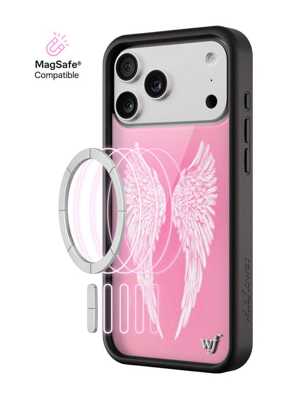 Wildflower MagSafe iPhone case 17 Pro Max Angel Baby Pink Cute