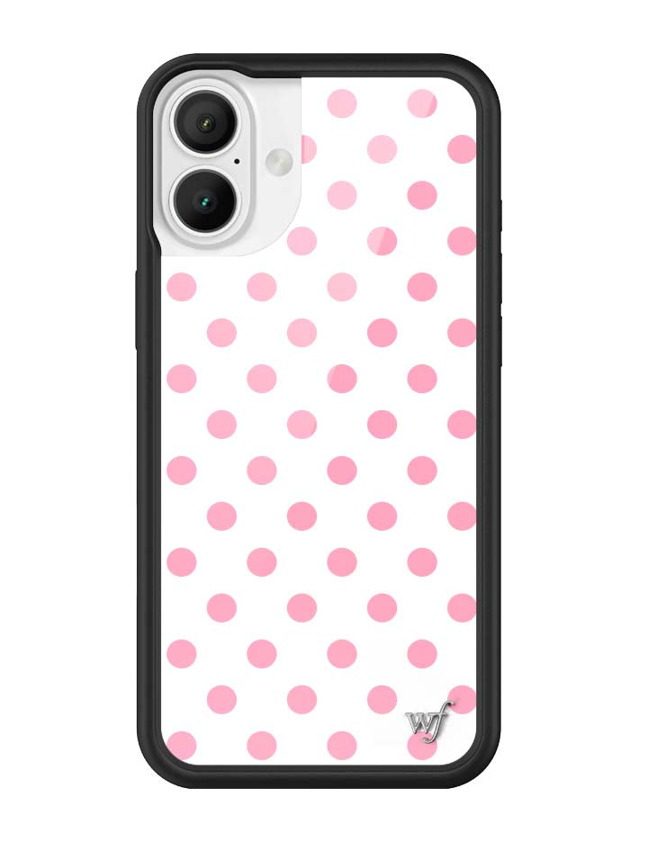 Wildflower iPhone MagSafe case 16 Plus Polka Dot White Pink Cute