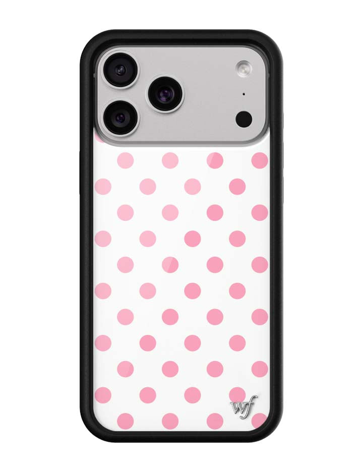 Wildflower iPhone MagSafe case 18 Pro Max Polka Dot White Pink Cute
